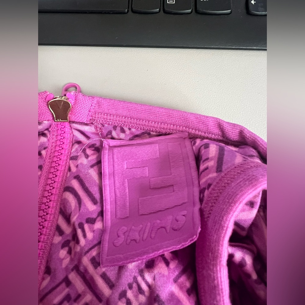 Fendi Pink Ruched Tie Front Mini Dress - Picture 5 of 5